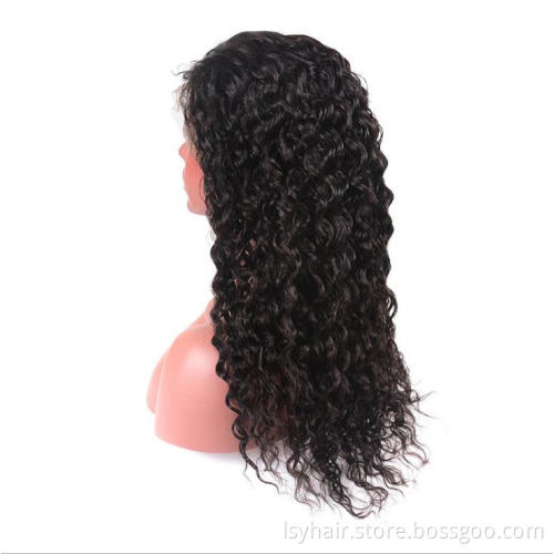 Wholesale Water Wave Lace Front Wig Lace Wigs, Pre Plucked Cuticle Aligned Virgin Hair Lace Front Wig Human Hair 100% Indian